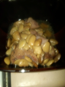 Speckeled Butter Beans with ham hock shanks